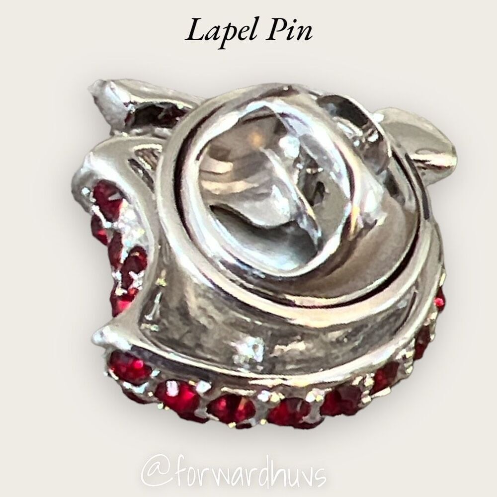 TC Rhinestone Embellished Apple Pin with Back - Picture 6 of 7